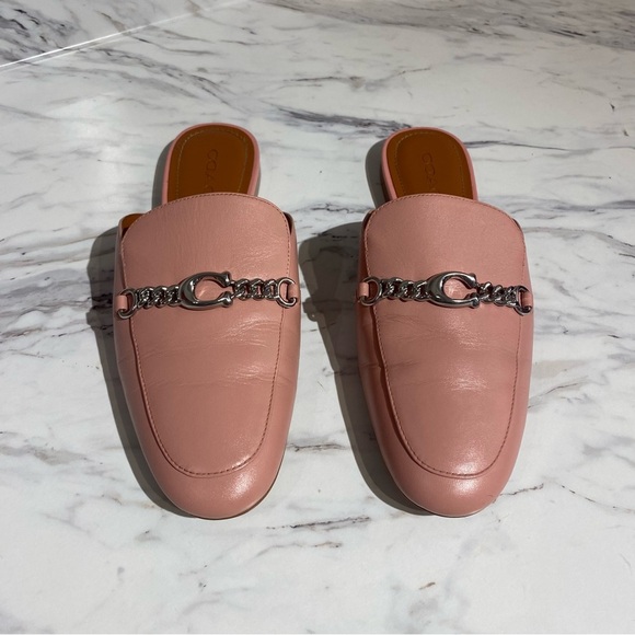 Coach Sofi leather slides mules petal pink - Picture 5 of 16